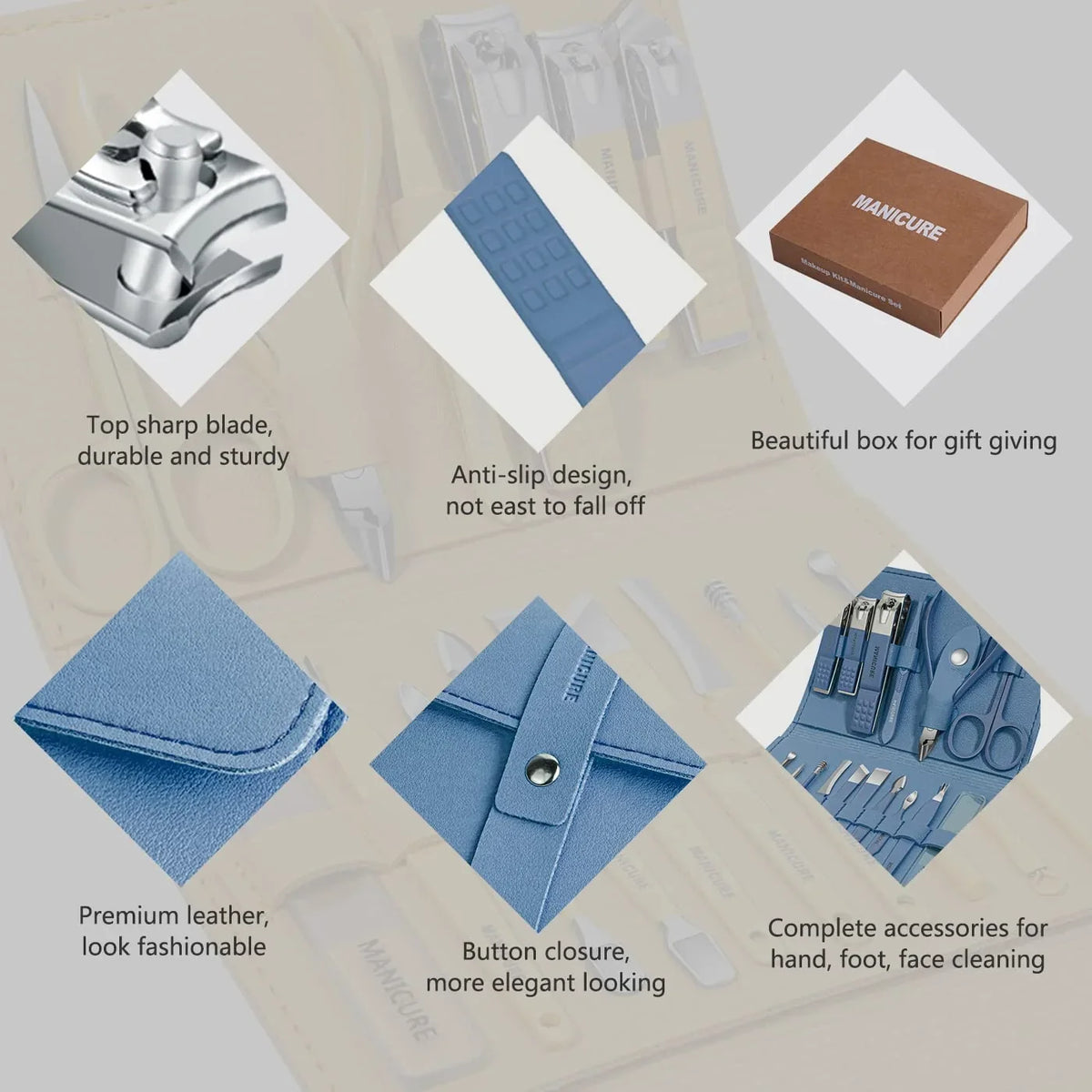 16 PCS Manicure Pedicure Set