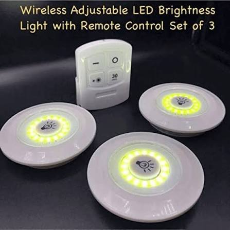3 LED Lights With Remote Control Operated