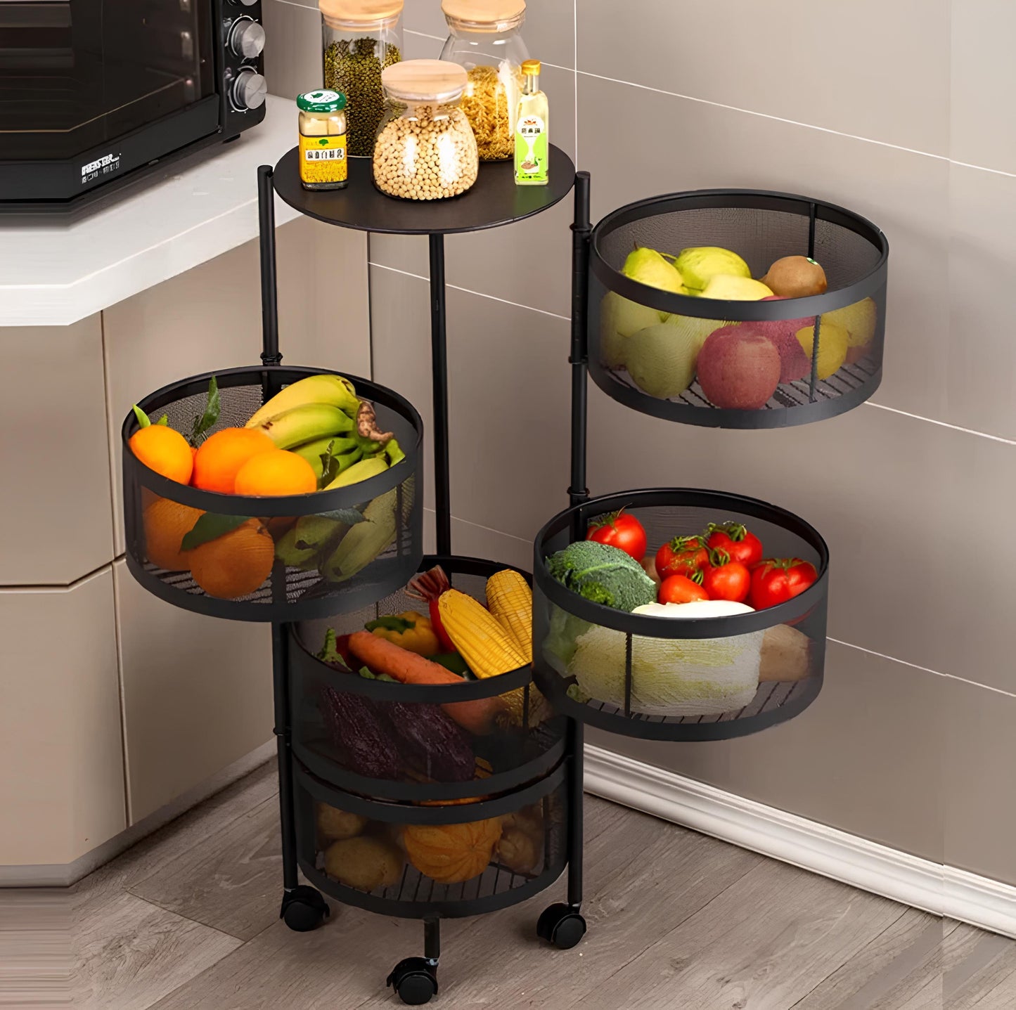 Premium Round Metal Trolley