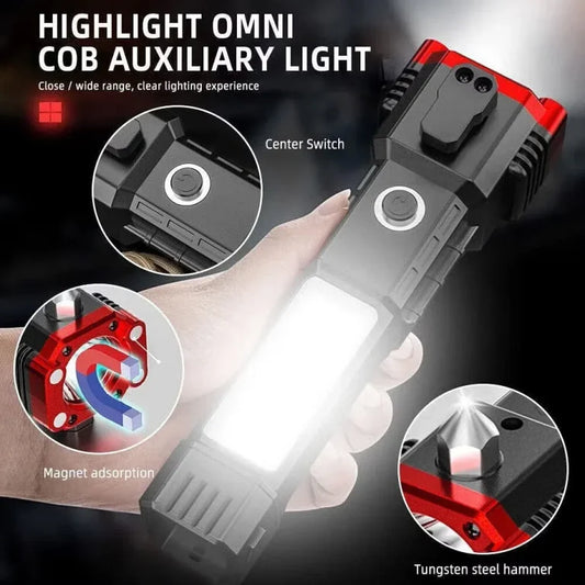 Multifunctional 8 in 1 Portable Ultra Bright Torch (Imported)