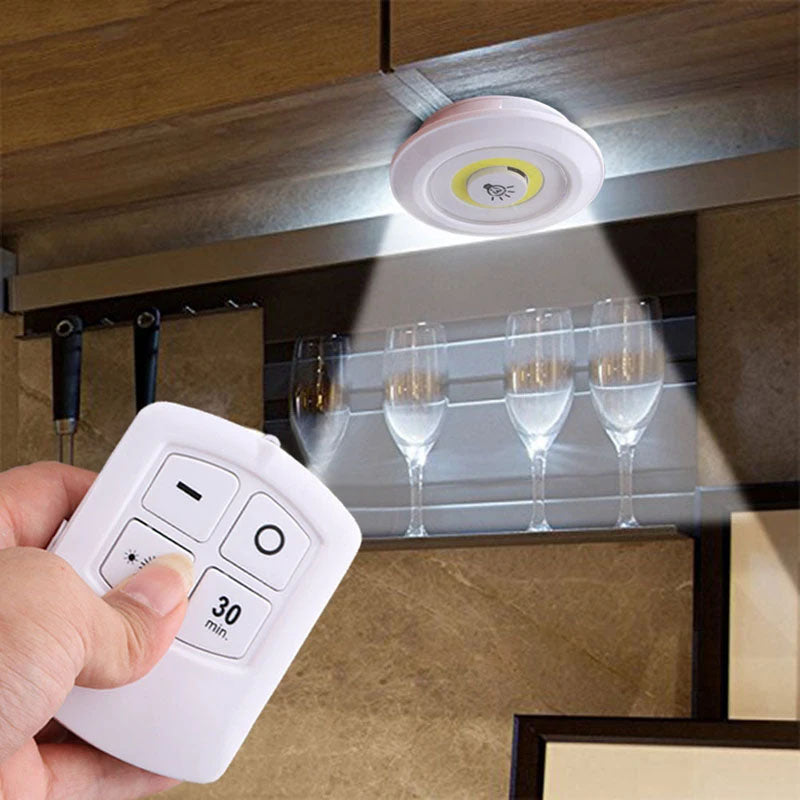 LED Light With Remote Control Operated Pack of 3