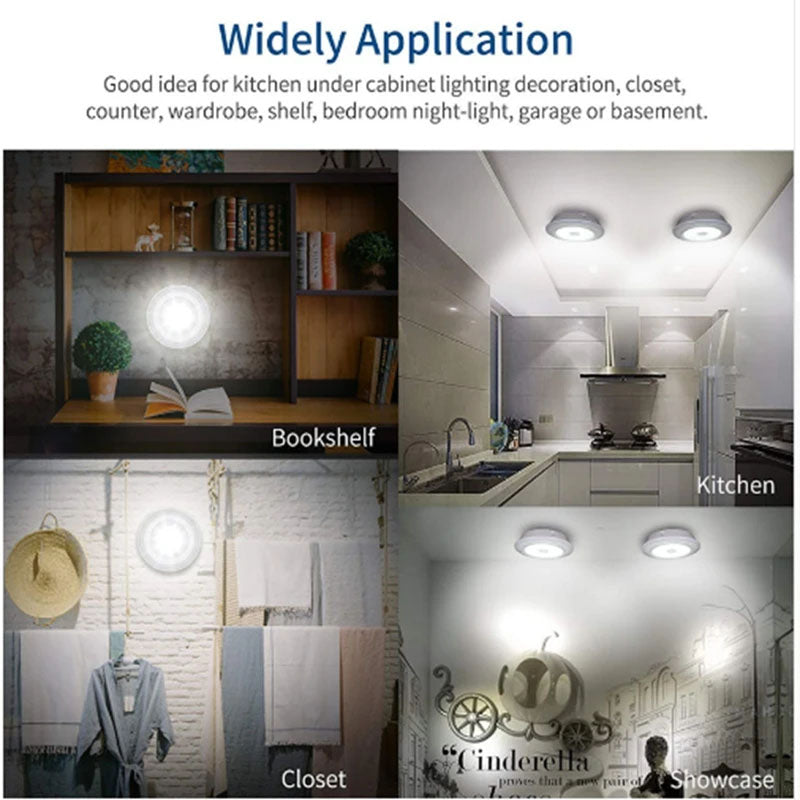 LED Light With Remote Control Operated Pack of 3