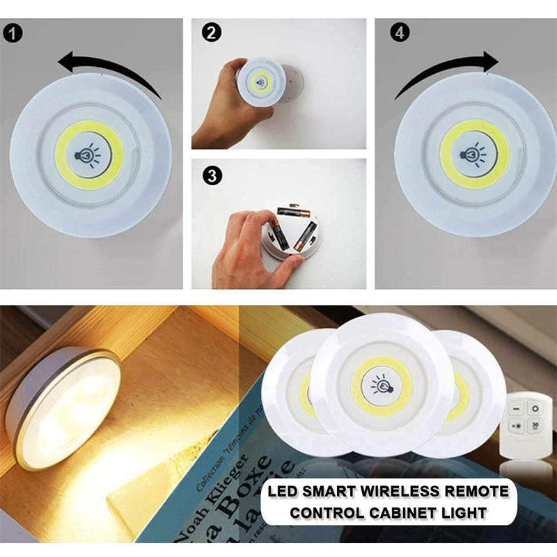 LED Light With Remote Control Operated Pack of 3