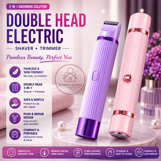 2in1 Double Head Electric Shaver+Trimmer